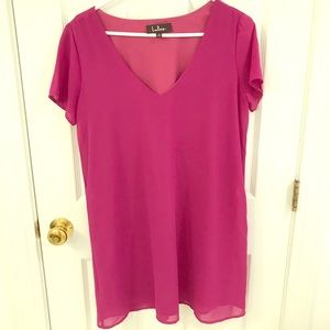 Short sleeve V neck dress